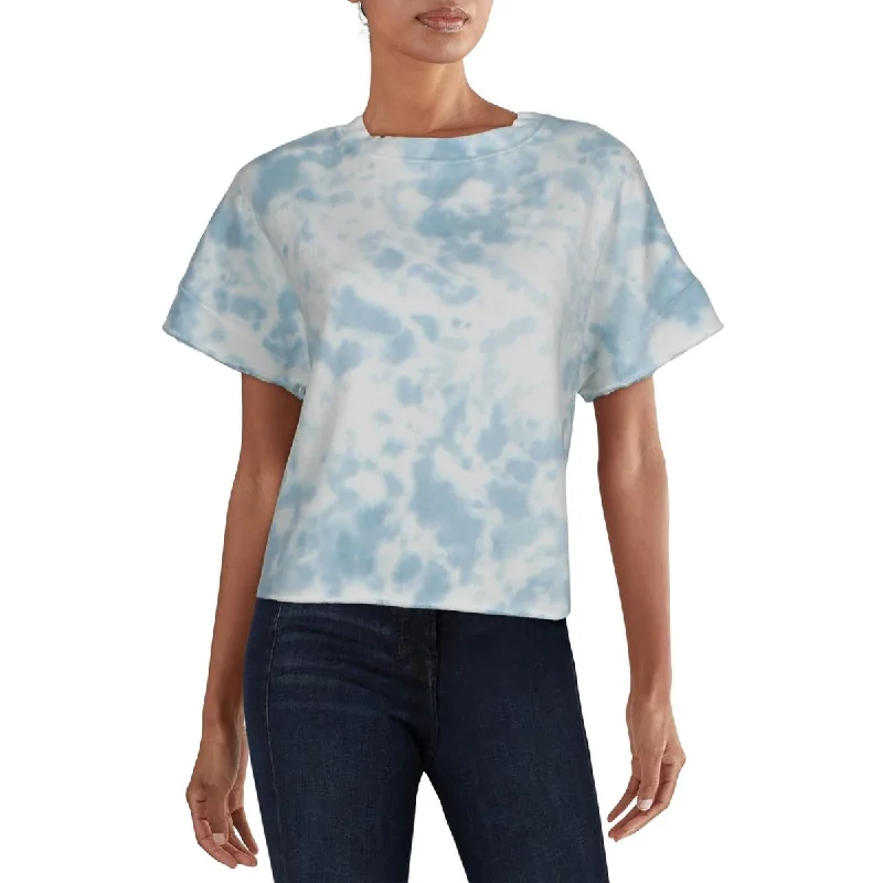 Buffalo David Bitton Womens Alisa Tie Dye Raw Hem T-Shirt