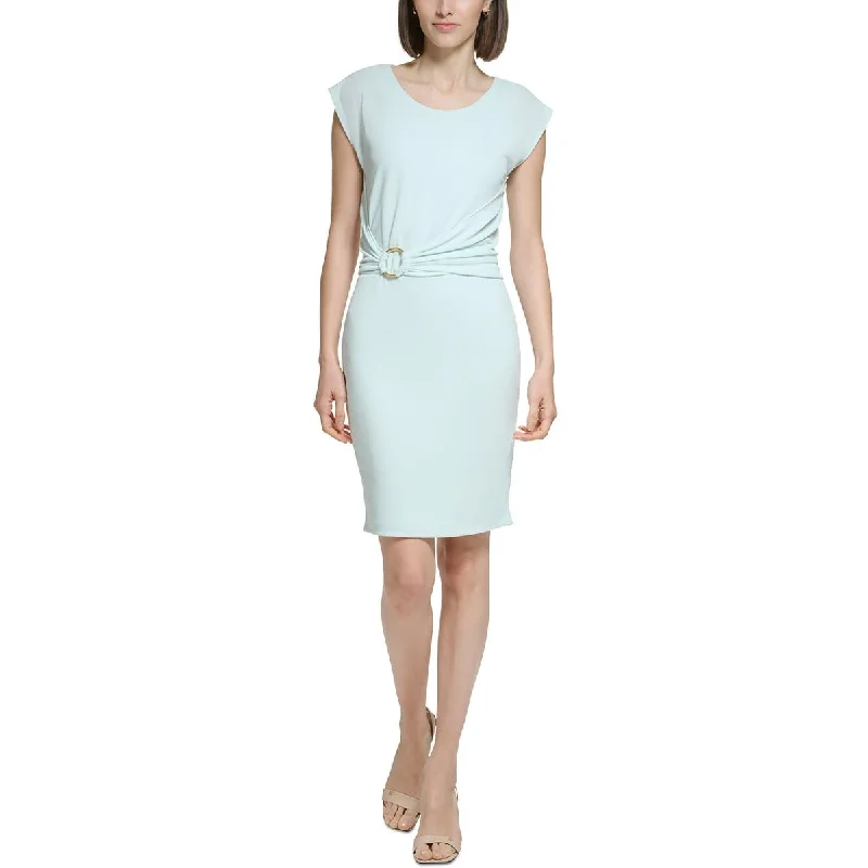 Hot Deal Calvin Klein Womens Jersey Cap Sleeves Sheath Dress
