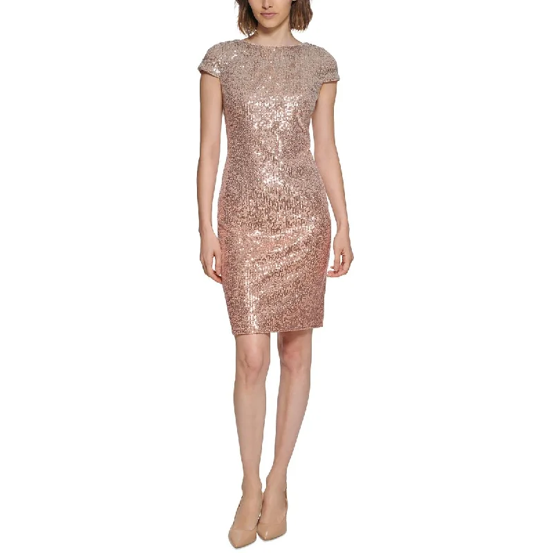 Online Exclusive Calvin Klein Womens Ombre Knee Length Shift Dress