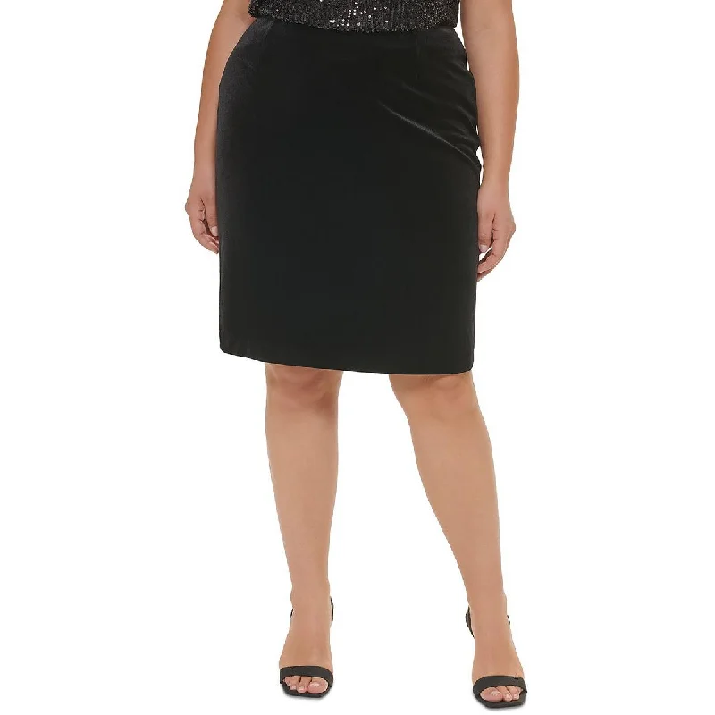 Price Meltdown Calvin Klein Womens Plus Velvet Dressy Pencil Skirt