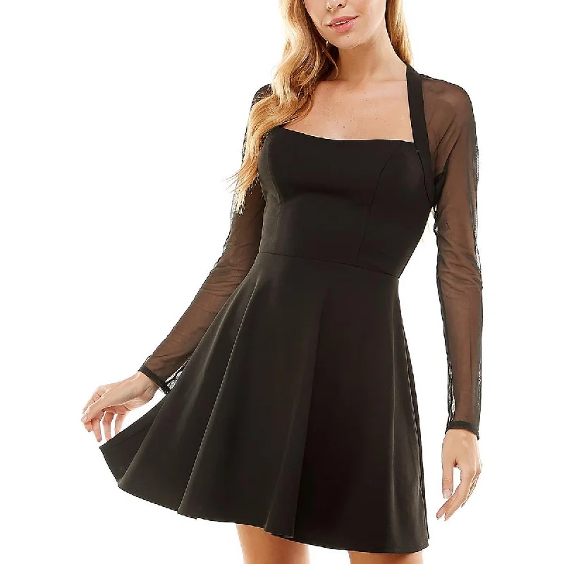 Anniversary Sale City Studio Womens Juniors Panel Mini Cocktail and Party Dress