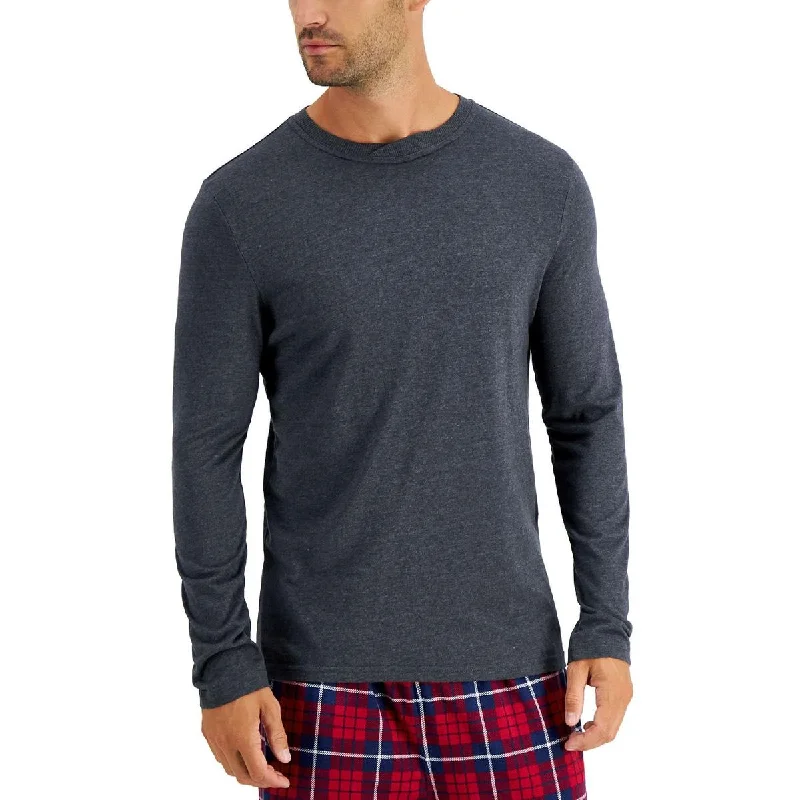 New Markdowns Club Room Mens Chatham Long Sleeves Crewneck Pajama Top
