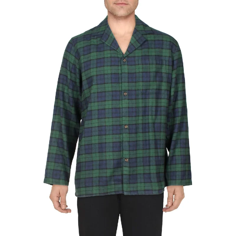 Savings Alert Club Room Mens Flannel Nightwear Sleep Shirt