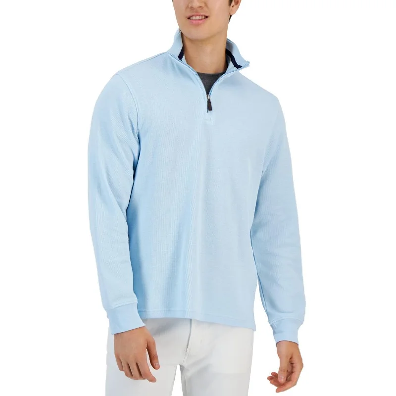Super Sale Club Room Mens 1/4 Zip Mock Neck Sweatshirt