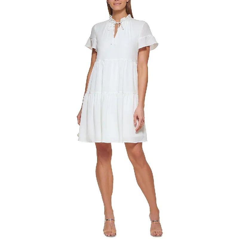 Markdown Madness DKNY Womens Crepe Short Shift Dress