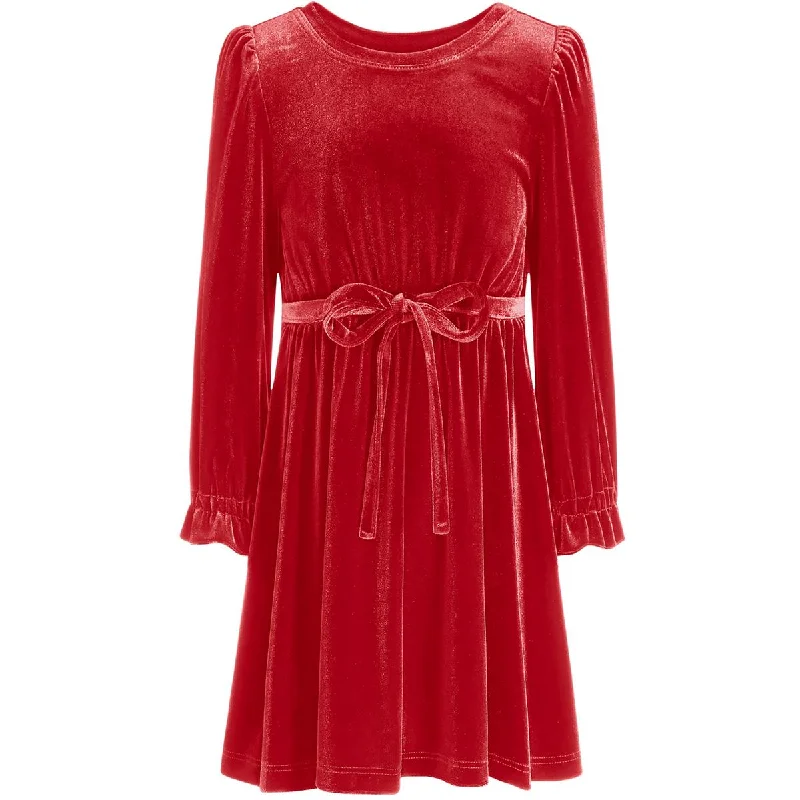 INC Girls Velour Holiday Fit & Flare Dress