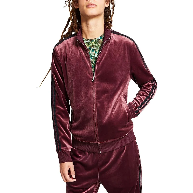 Don't Wait INC Mens Velour Sweatshirt Track Jacket