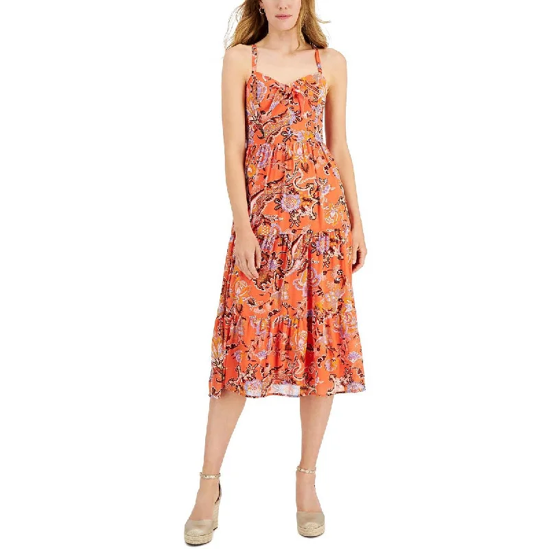 Seasonal Sale INC Womens Tiered Midi Sundress