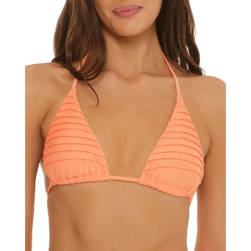 Deal Alert Isabella Rose Womens Sunray Pintuck Halter Bikini Swim Top