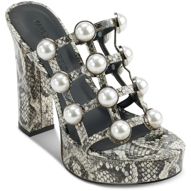 Price Drop Alert Karl Lagerfeld Paris Womens Addica Pearls Embellished Mules