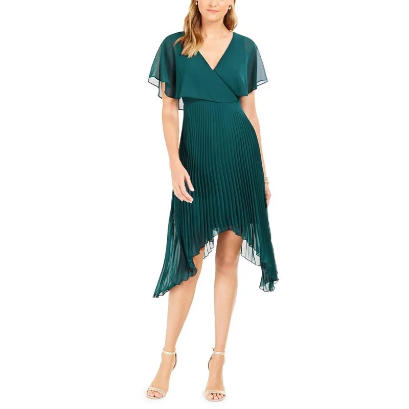 Overstock Kensie Womens Drapey Handkerchief Hem Cocktail and Party Dress