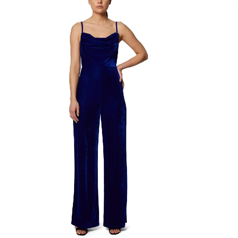 Value Deals Laundry by Shelli Segal Womens Velvet Straight Leg Jumpsuit