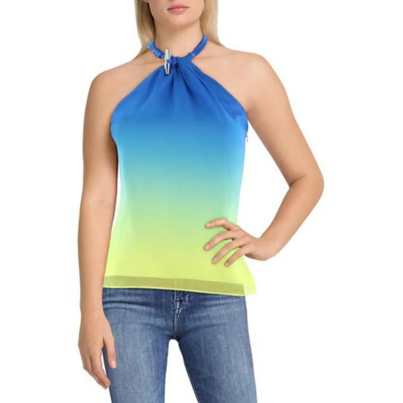 Weekend Flash Sale Lauren Ralph Lauren Womens Ombre Embellished Halter Top