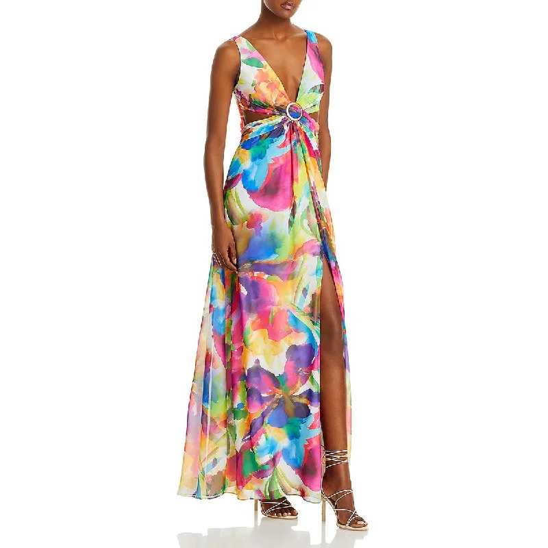 Unmissable Offer Liv Foster Womens Cutout O-Ring Evening Dress