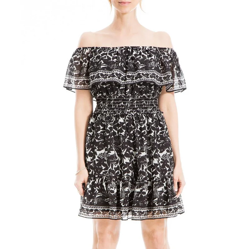 Low Prices Max Studio Womens Off-The-Shoulder Ruffle Mini Dress