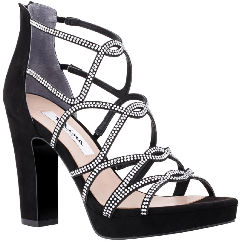 Special Savings Nina Womens Sassie Metallic Strappy Heels