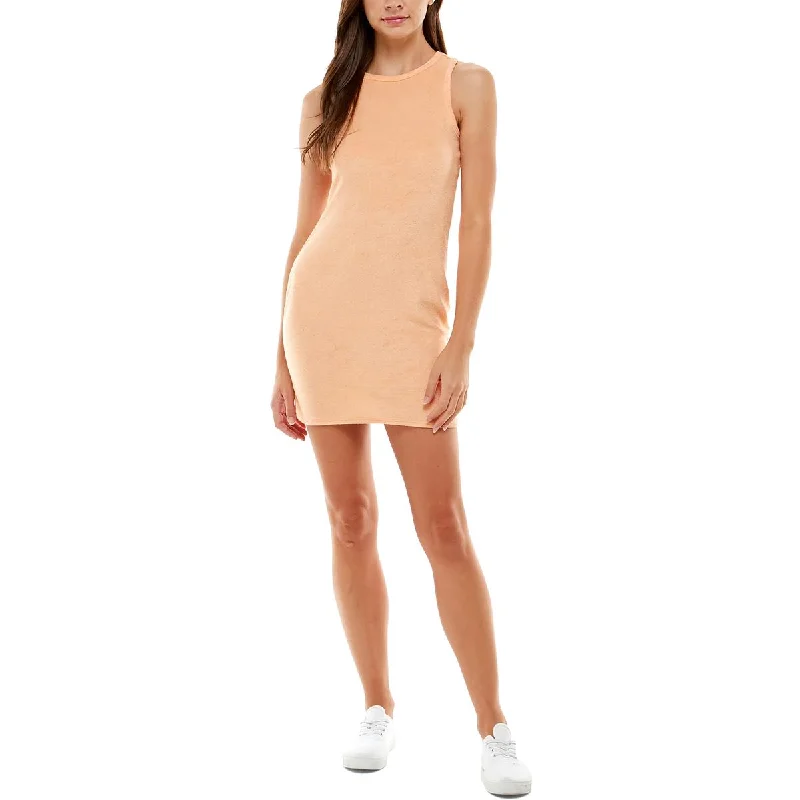 Steals and Deals Planet Gold Womens Juniors Terry Racerback Bodycon Dress
