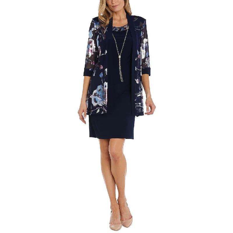 Sneak Peek Sale R&M Richards Womens Petites 2PC Floral Two Piece Dress