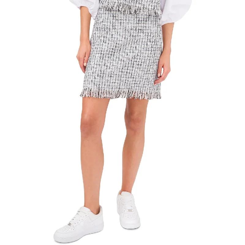 Riley & Rae Womens Tweed Above Knee Mini Skirt