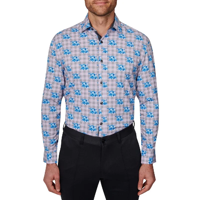 Inventory Reduction Society of Threads Mens Slim Fit Stretch Button-Down Shirt