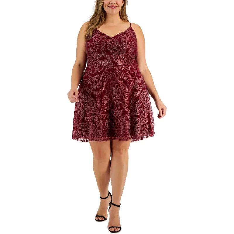 Clearance Event Speechless Womens Plus Formal Foral Shift Dress
