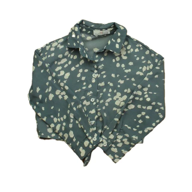 Bailey's Blossoms Girls Blue | White Blouse