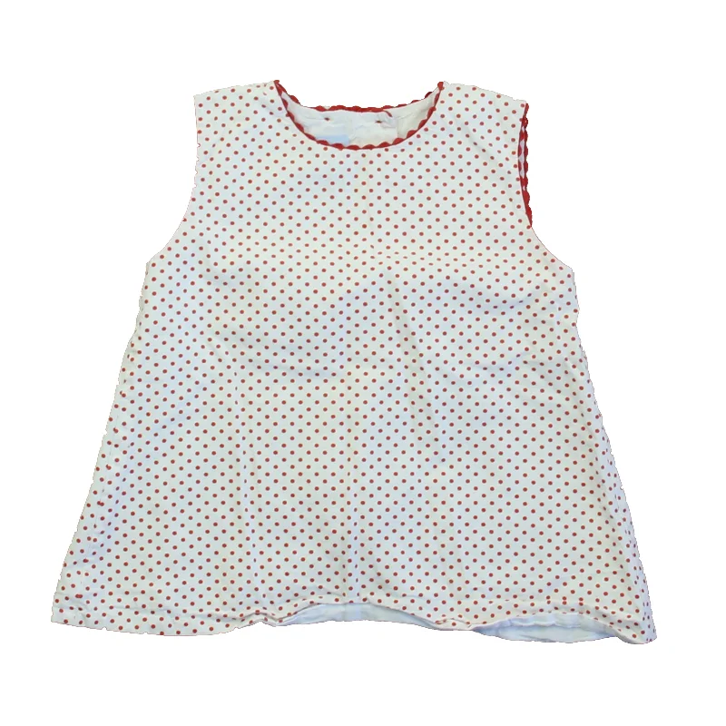 Bella Bliss Girls White | Red Polka Dots Blouse