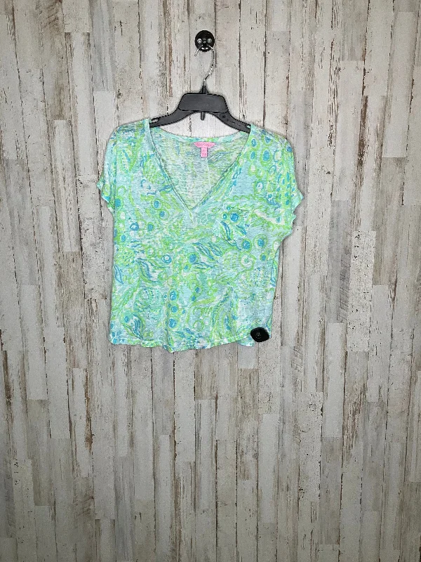 Blue & Green Top Long Sleeve Lilly Pulitzer, Size Xs