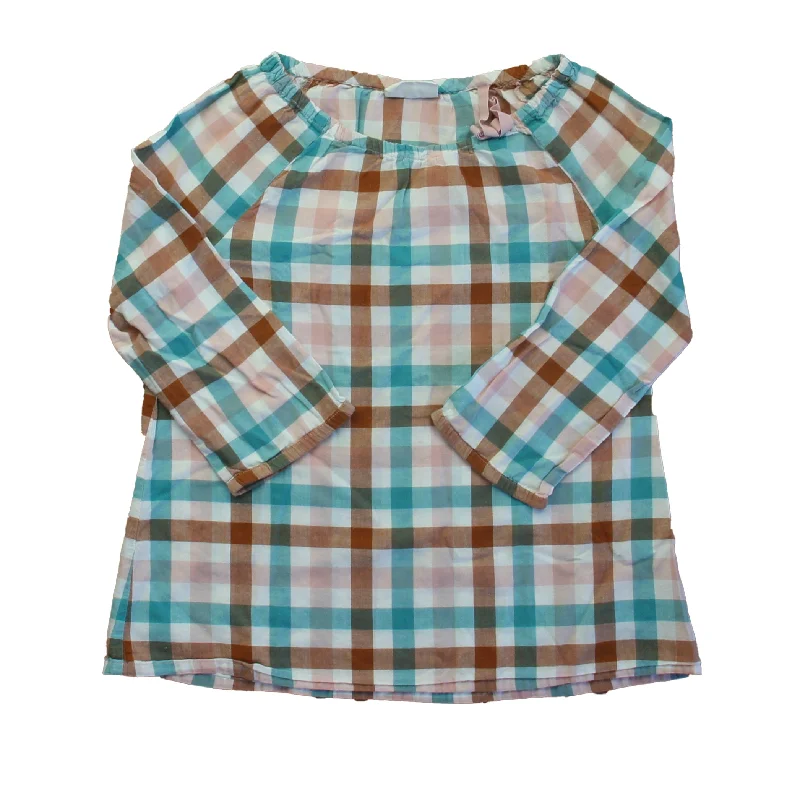 Boden Girls Teal | Brown Check Blouse