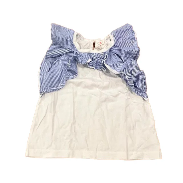 Crewcuts Girls Blue | White Short Sleeve Shirt