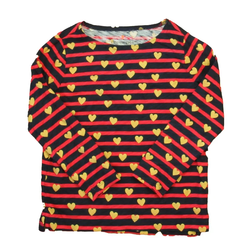 Crewcuts Girls Navy | Red | Gold Hearts Long Sleeve Shirt