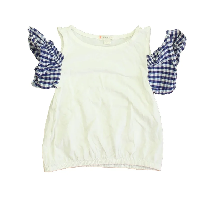 Crewcuts Girls White | Blue T-Shirt