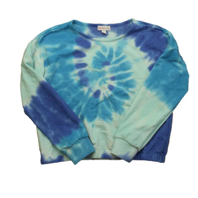 Design History Girls Blue Tie Dye Long Sleeve Shirt