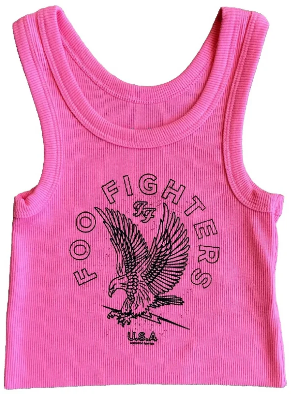 Girl's Foo Fighters Tank Top In Electric Pink