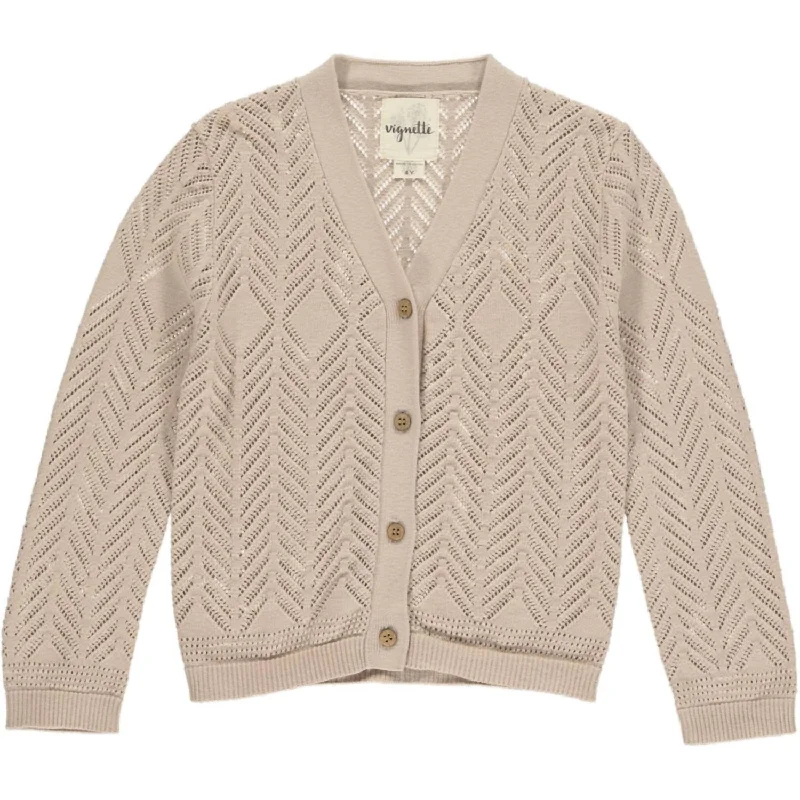 Girl's Kenzie Cardigan In Oatmeal