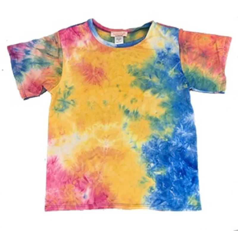 Girls Rainbow Tie Dye Tee In Multicolor