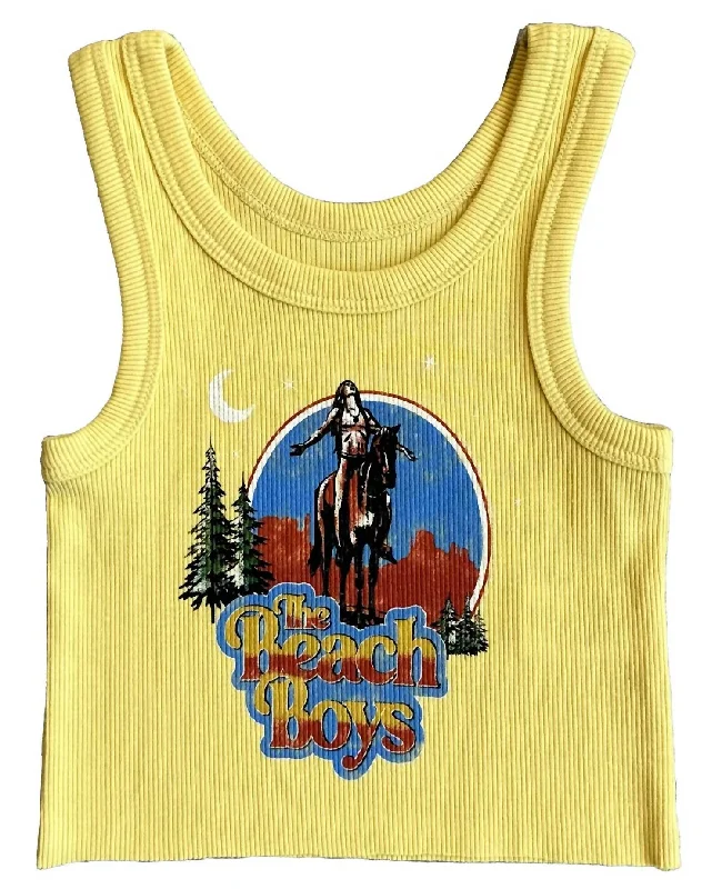 Girl's Sunrise Beach Boys Tank In Yellow