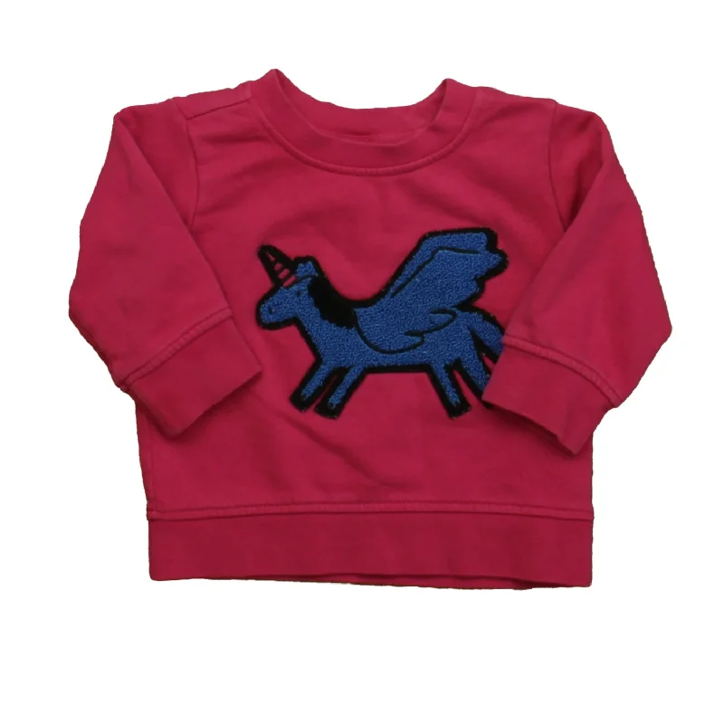 Hanna Andersson Girls Pink | Blue Unicorn Long Sleeve Shirt