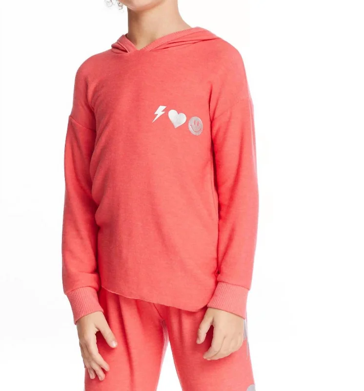 I Love Smiles Sweatshirt In Flame