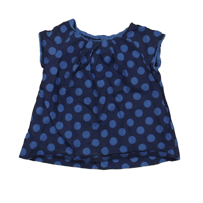 Jacadi Girls Blue Polka Dots Blouse