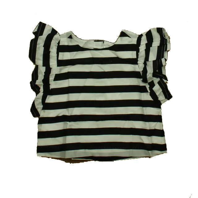 Janie and Jack Girls Black Stripe Blouse