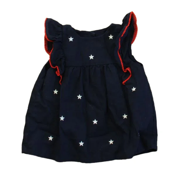 Janie and Jack Girls Navy | White Stars Blouse