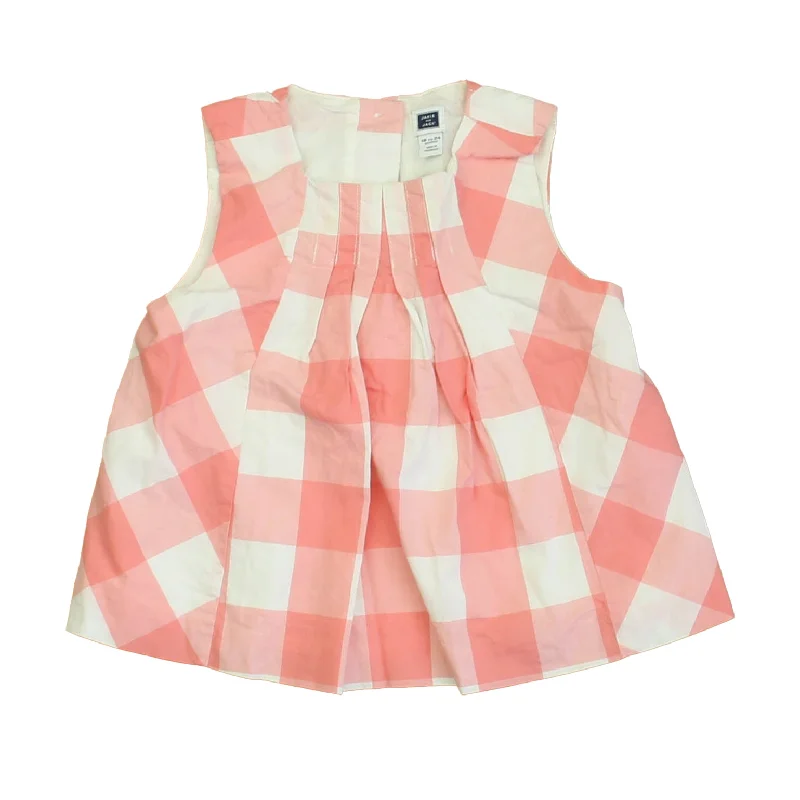 Janie and Jack Girls Pink | White Blouse