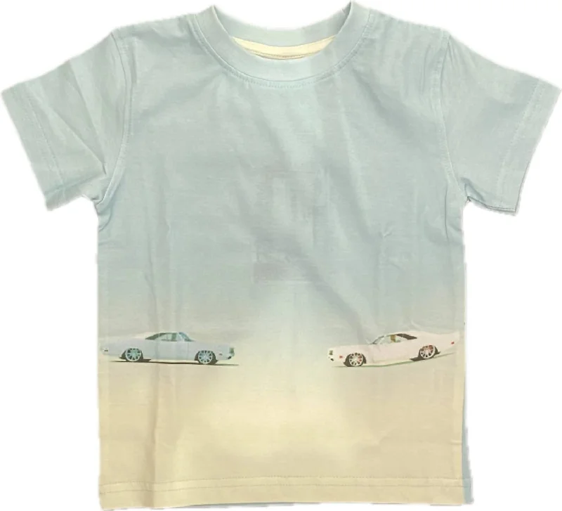 Kids Cars Photo Real Tee In Blue