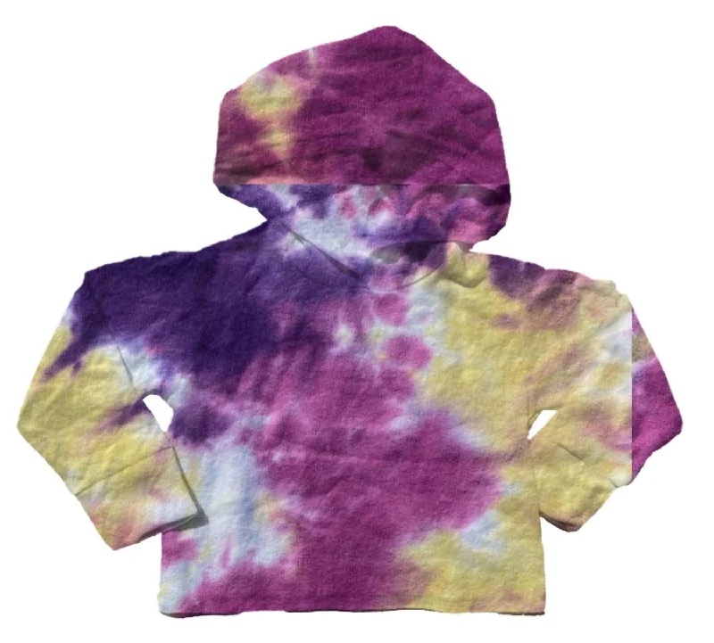 Kids Crop Hoody In Berry Blast