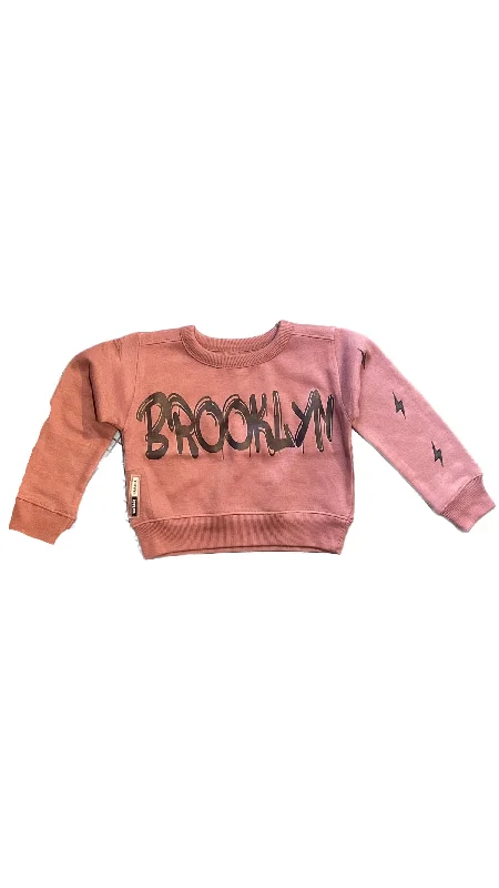 Kids Fleece Crewneck Sweatshirt In Brooklyn Mauve