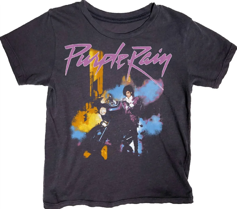 Kids Prince Graphic Tee In Off Black