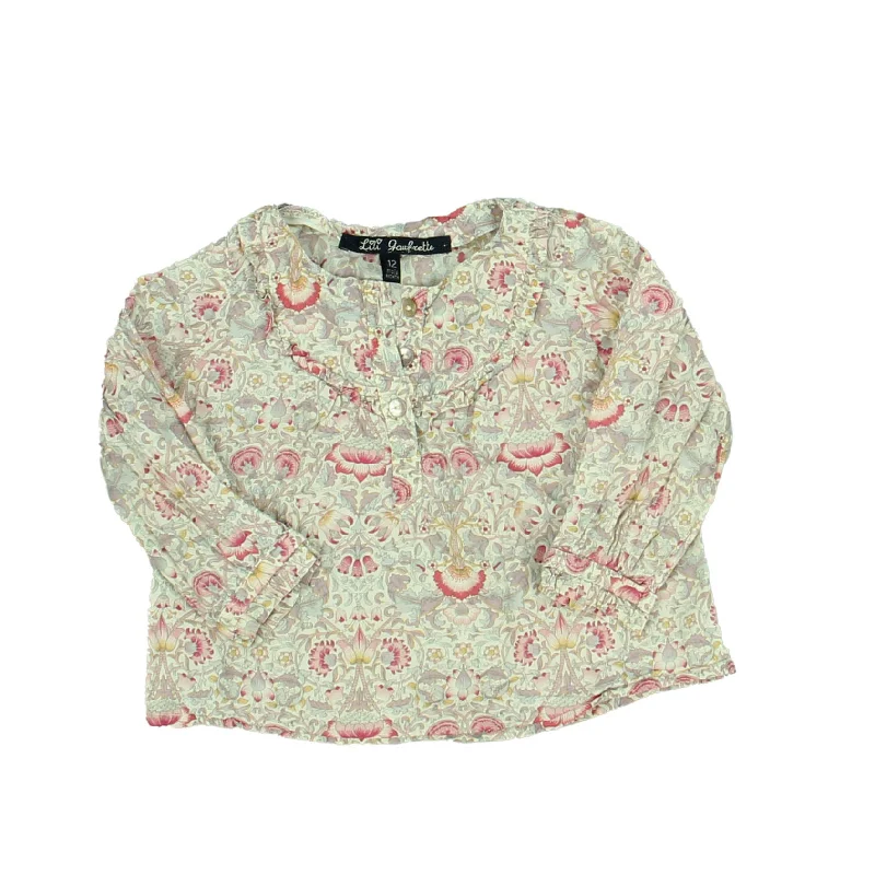 Lili Gaufrette Girls Purple | Pink | Floral Long Sleeve Shirt