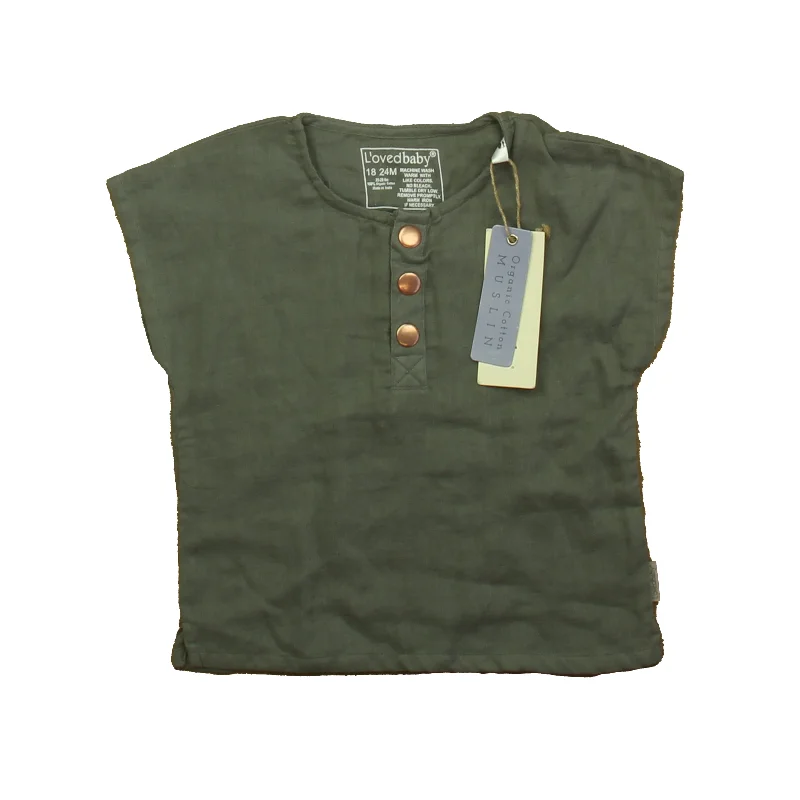 L'oved Baby Girls Olive Blouse