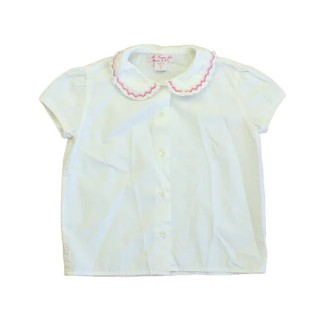 M. Ferrari Girls White | Pink Blouse